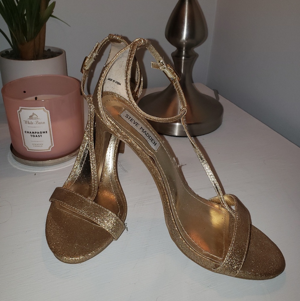 Steve madden gold heels